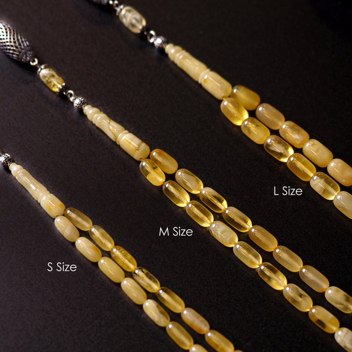 Genuine Baltic Amber Tasbeeh with Special Silver Tassel – WATD106