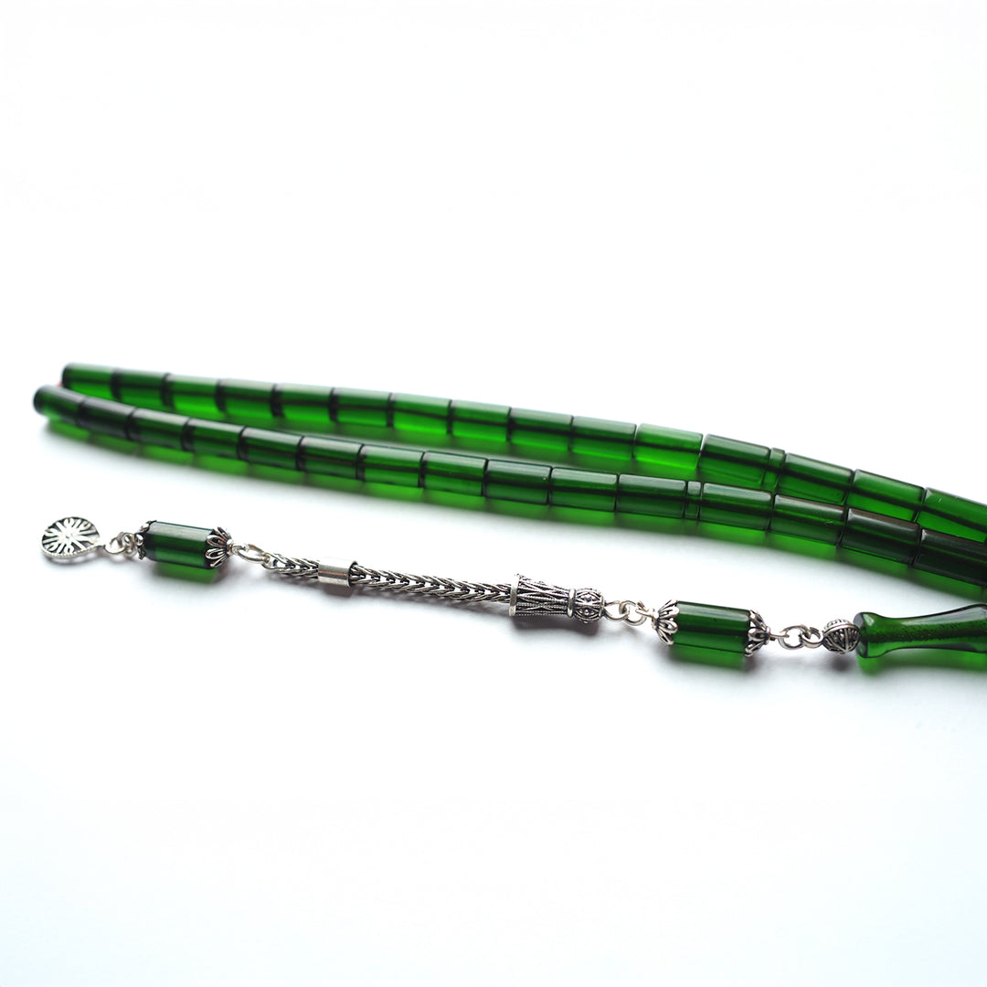 Fire Amber Tasbeeh with Special Silver Tassel – WATD125