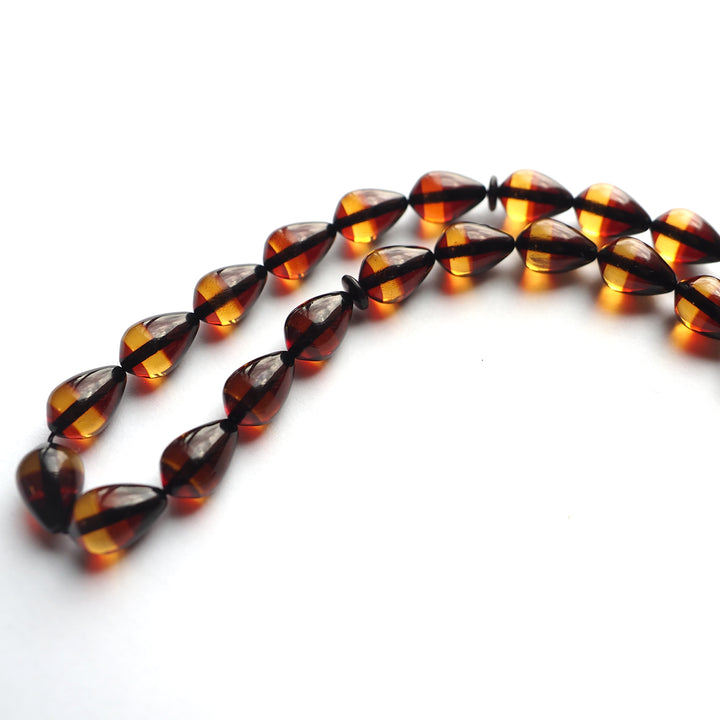 Handcrafted Graded Pressed Fire Amber Tasbeeh Silver Tassel – WATD127