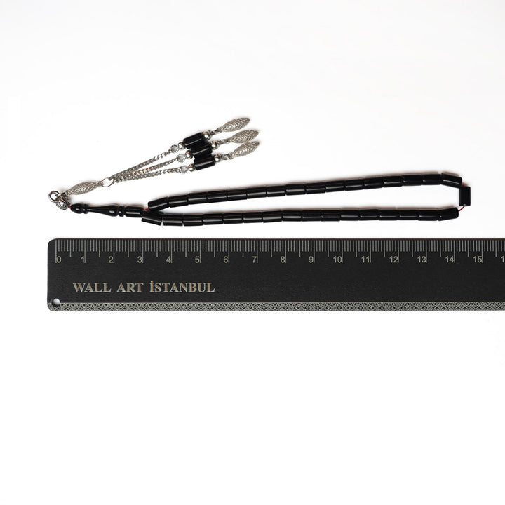 Handcrafted Pressed Fire Tasbeeh Silver Tassel – WATD181