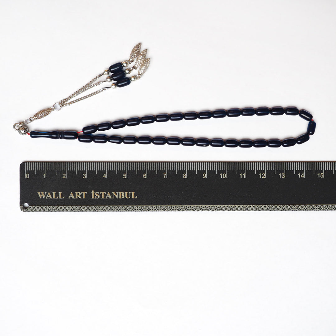 Handcrafted Pressed Fire Tasbeeh Silver Tassel – WATD182