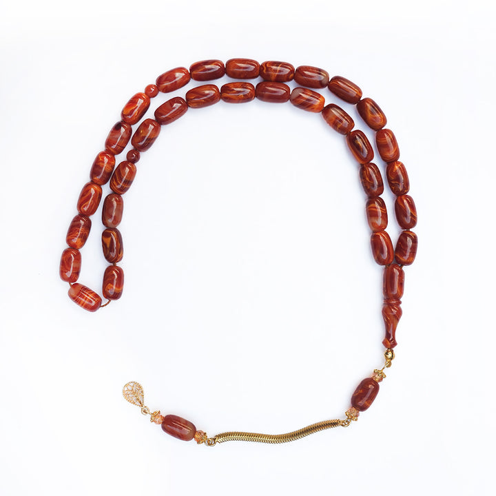 Mastercrafted Catalin Tasbeeh with Special Silver Tassel (Capsule-Cut) – WATD186