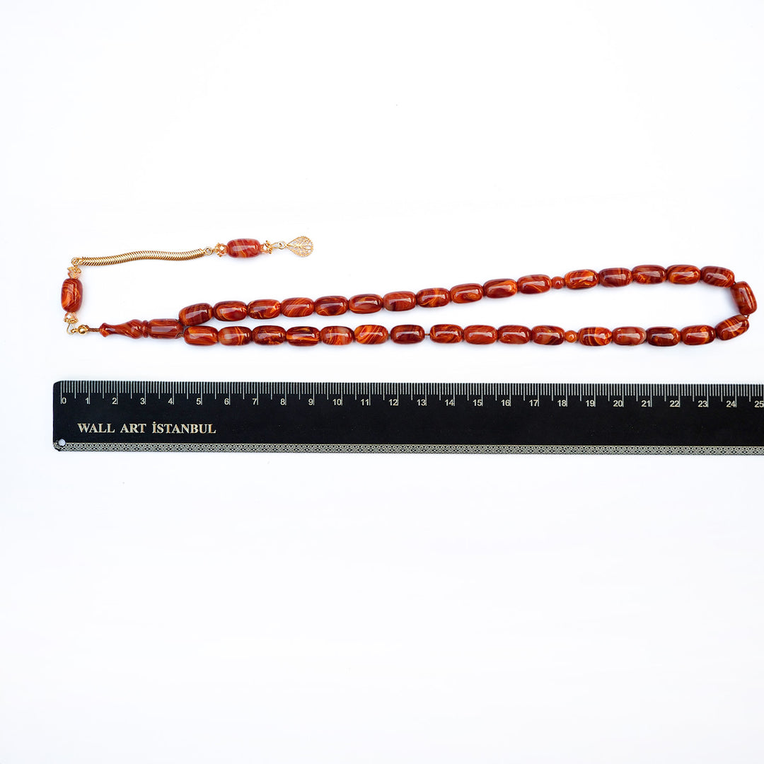 Mastercrafted Catalin Tasbeeh with Special Silver Tassel (Capsule-Cut) – WATD186