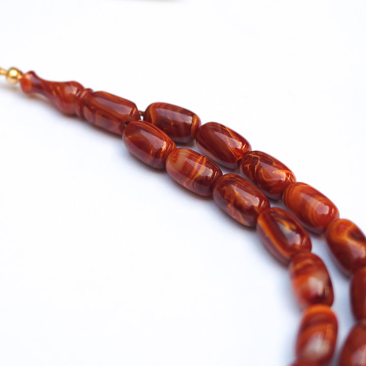 Mastercrafted Catalin Tasbeeh with Special Silver Tassel (Capsule-Cut) – WATD186