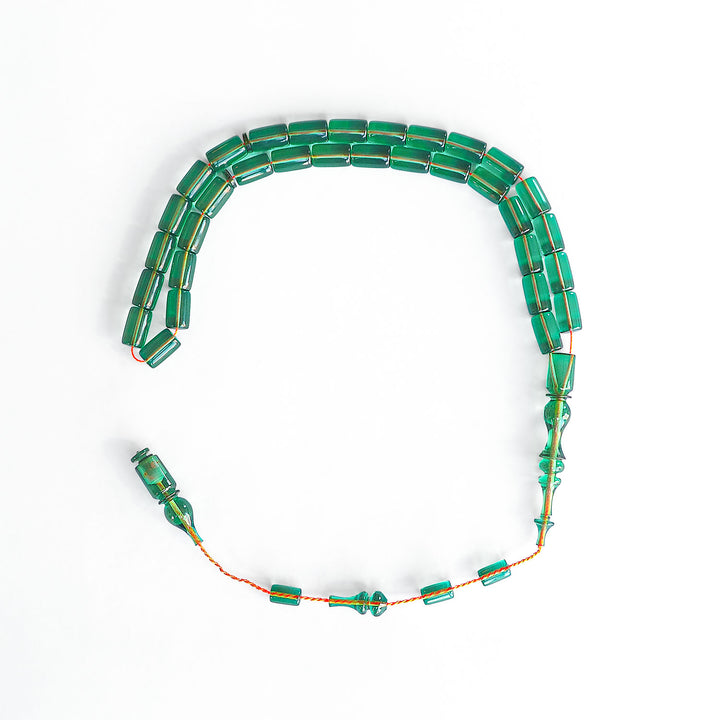 Fire Amber Faceted-Cut Tasbeeh - WATD198