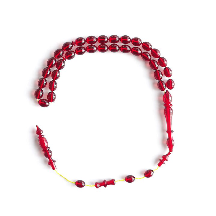 Fire Amber Egg-Cut Tasbeeh – WATD203