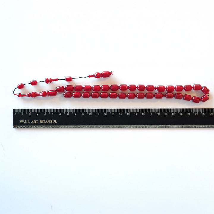 Tapered Capsule Pressed Amber Tasbeeh - WATD206