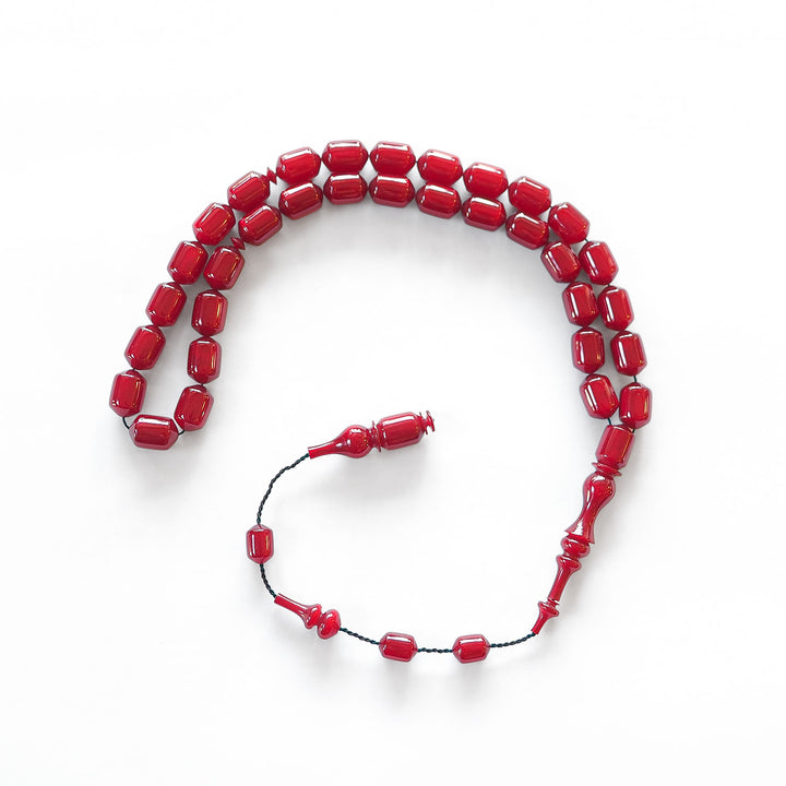 Tapered Capsule Pressed Amber Tasbeeh - WATD206