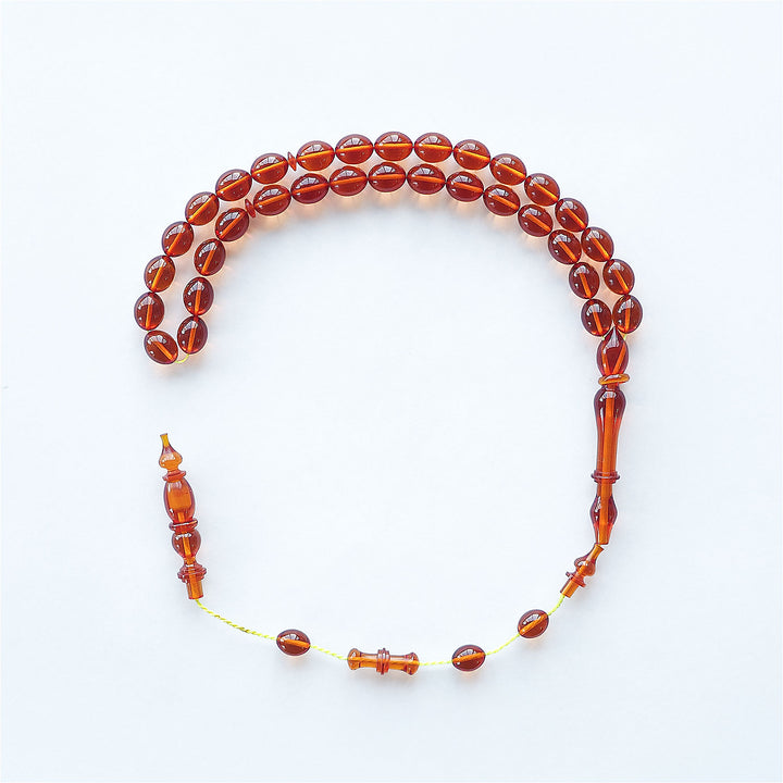 Fire Amber Egg-Cut Tasbeeh – WATD210