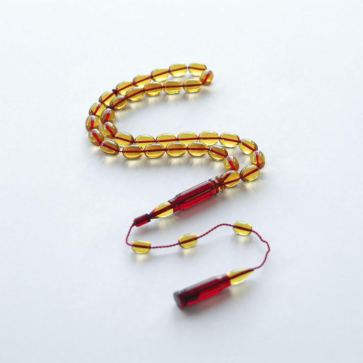 Bullet Model Fire Amber Egg-Cut Tasbeeh – WATD211