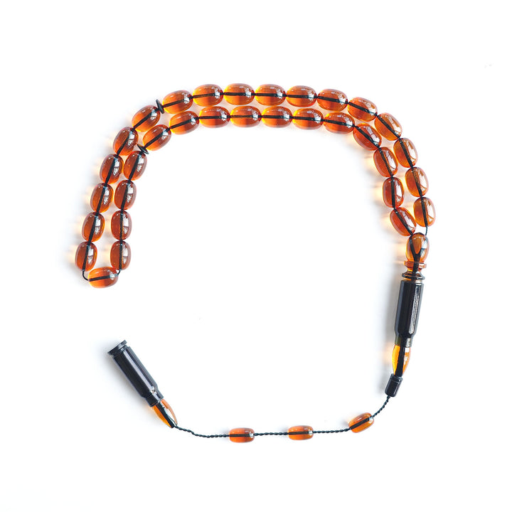 Bullet Model Fire Amber Egg-Cut Tasbeeh – WATD217