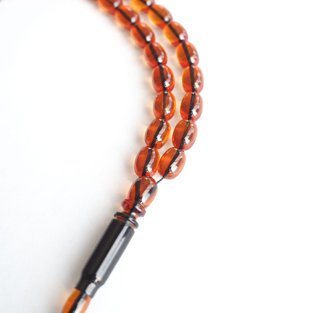 Bullet Model Fire Amber Egg-Cut Tasbeeh – WATD217