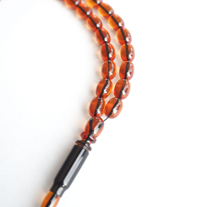 Bullet Model Fire Amber Egg-Cut Tasbeeh – WATD217