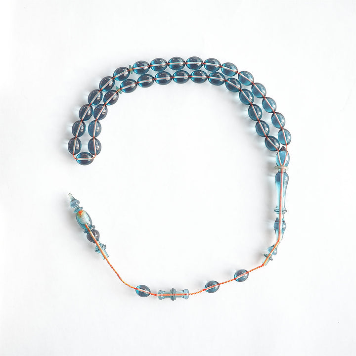 Fire Amber Oval-Cut Tasbeeh – WATD221