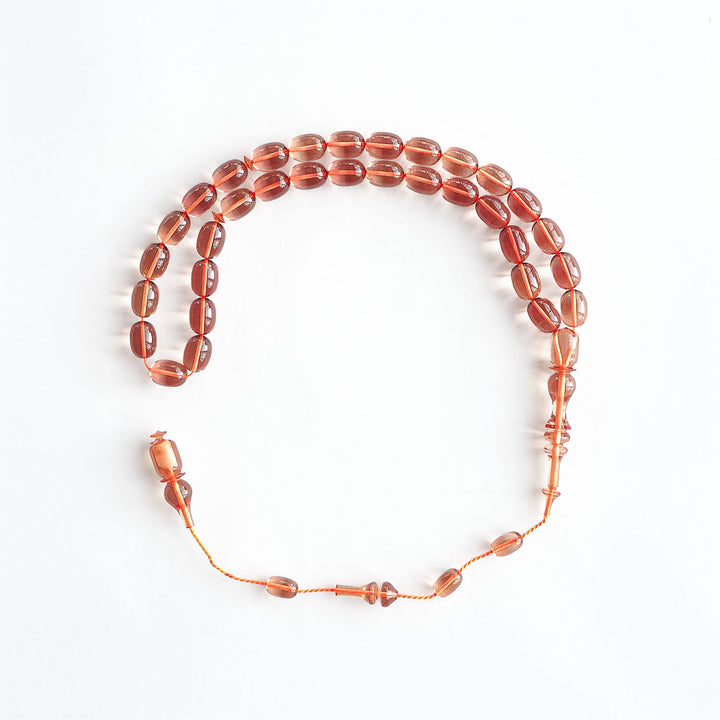 Fire Amber Egg-Cut Tasbeeh – WATD222