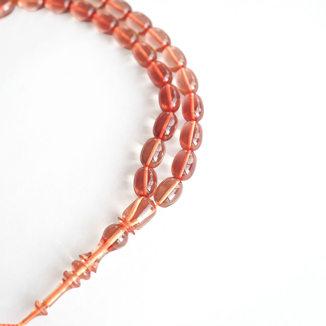 Fire Amber Egg-Cut Tasbeeh – WATD222