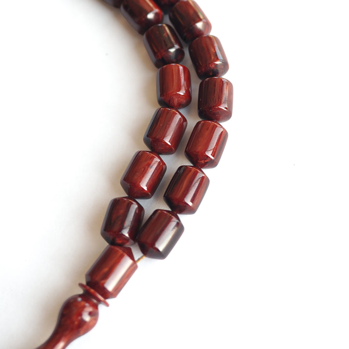 Tapered Capsule Pressed Amber Tasbeeh – WATD232