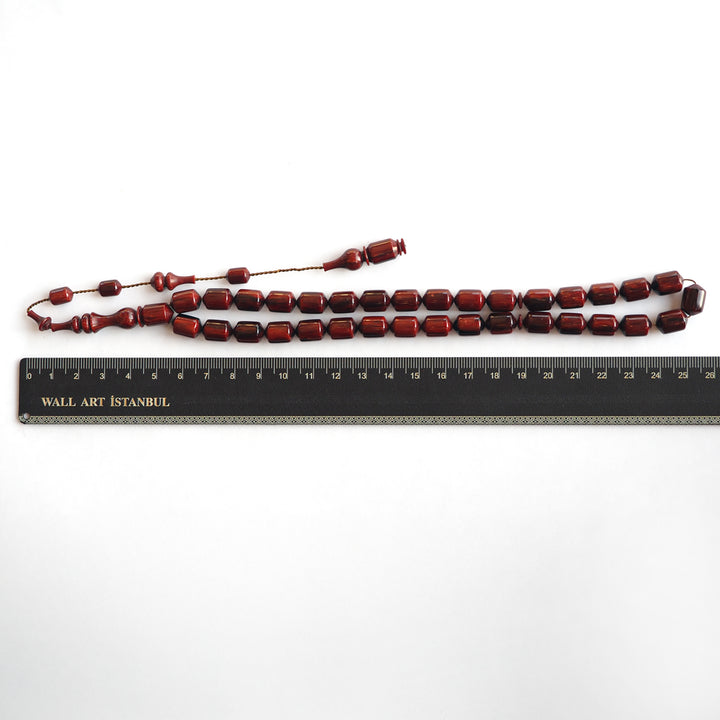 Tapered Capsule Pressed Amber Tasbeeh – WATD232