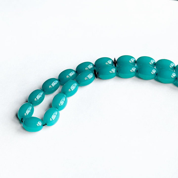 Şenalp Model Pressed Dice Amber Tasbeeh with Egg Cut Beads - WATD265