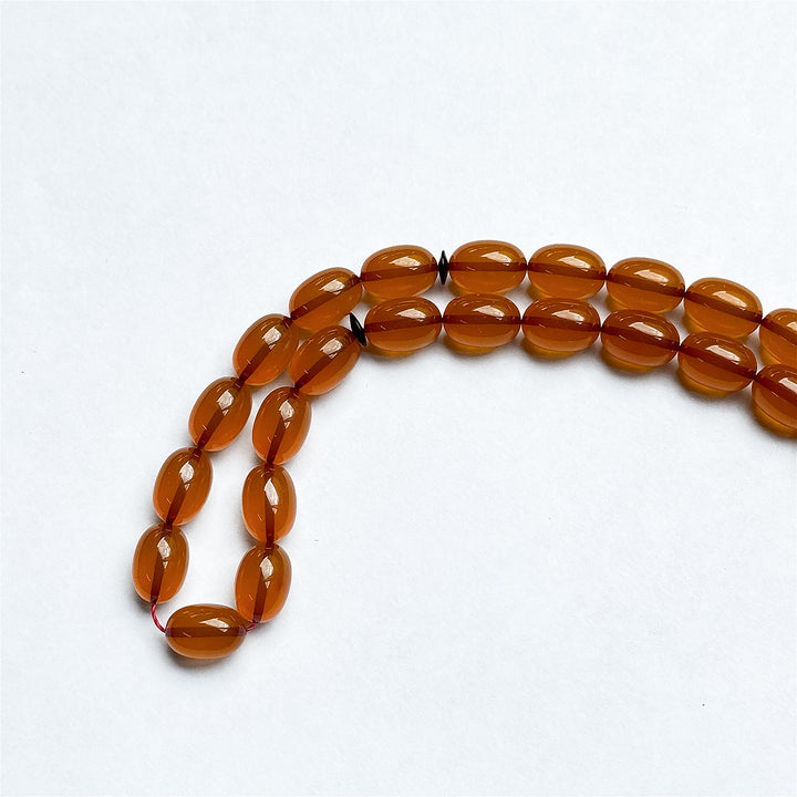 Şenalp Model Pressed Dice Amber Tasbeeh with Egg Cut Beads - WATD268