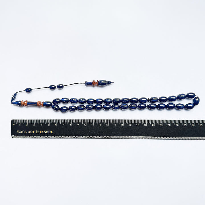 Catalin Egg Cut Tasbeeh with Embroidered Kuka Imam Bead – WATD271