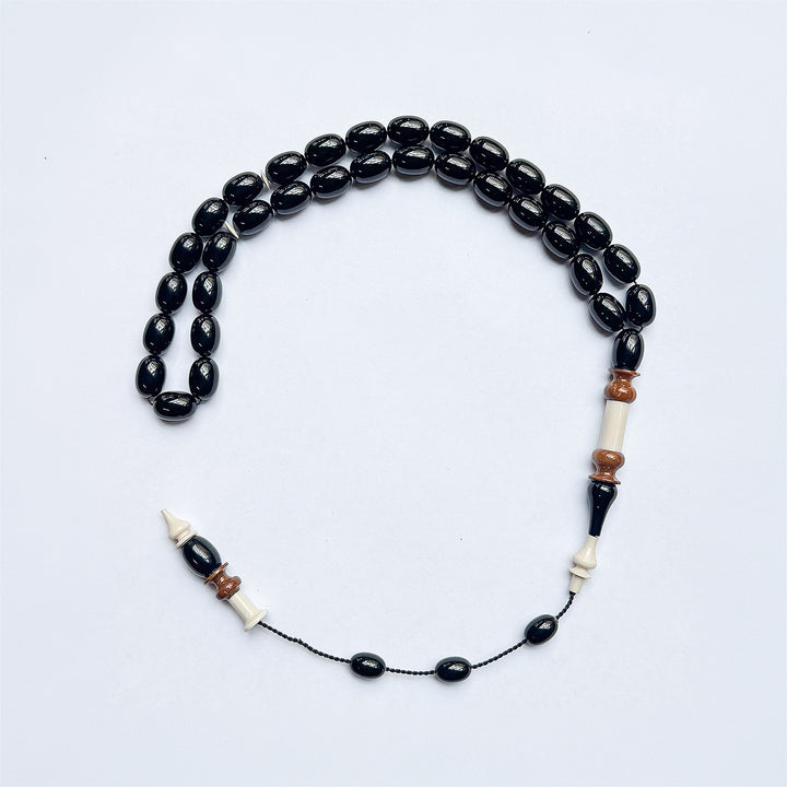 Catalin Egg Cut Tasbeeh with Embroidered Kuka Imam Bead – WATD272