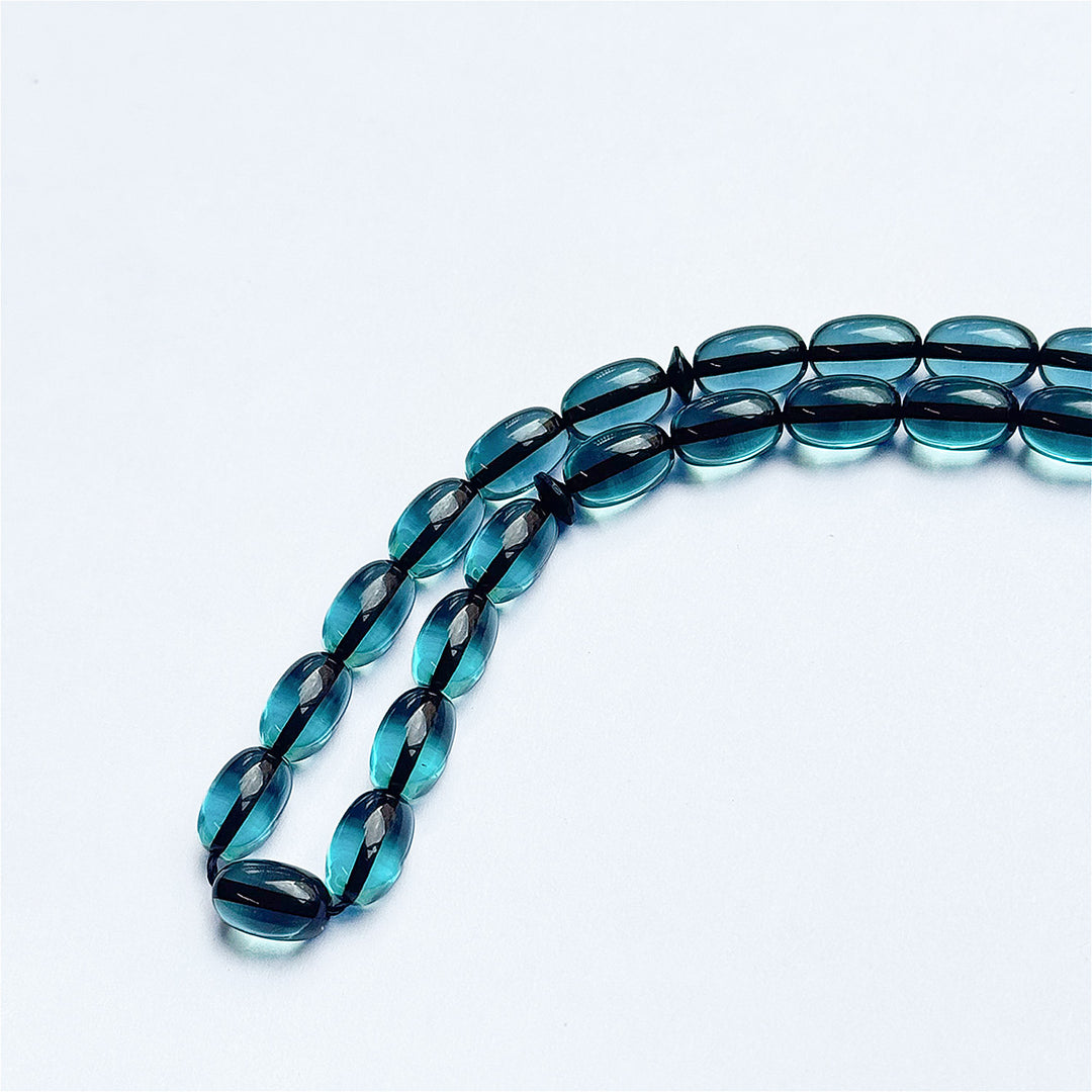 Fire Amber Egg Cut Tasbeeh with Handwoven Macramé Tassel – WATD281