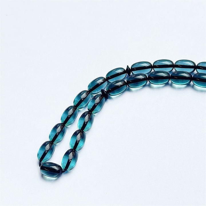 Fire Amber Egg Cut Tasbeeh with Handwoven Macramé Tassel – WATD281