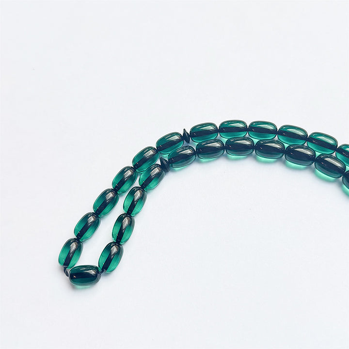 Fire Amber Egg Cut Tasbeeh with Handwoven Macramé Tassel – WATD282