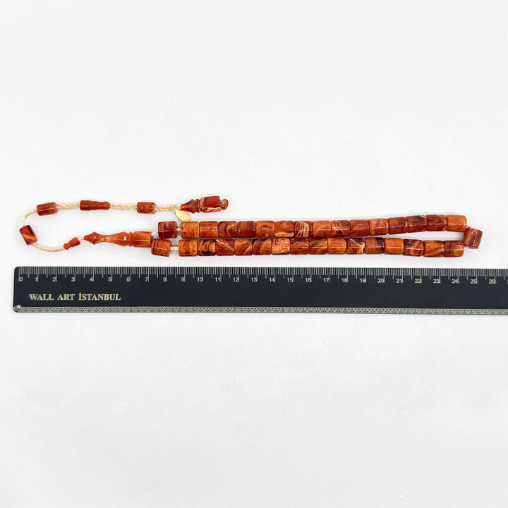 Czechoslovakian Imitation Barrel Cut Tasbeeh with Conical Drilling – WATD285