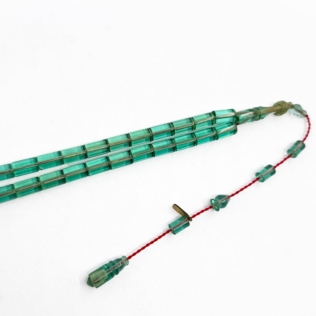 Faceted Cut Fire Amber Tasbeeh – WATD304