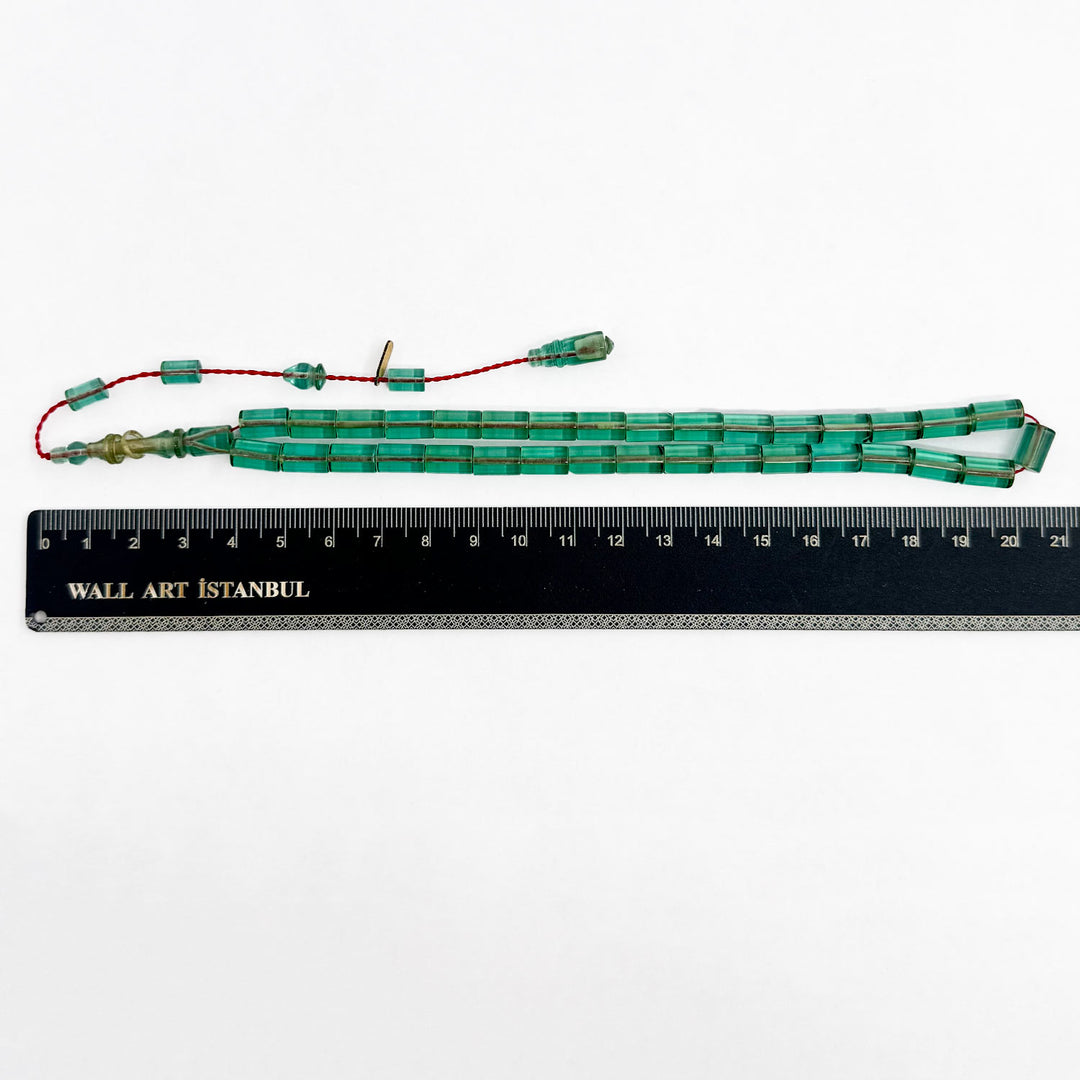 Faceted Cut Fire Amber Tasbeeh – WATD304