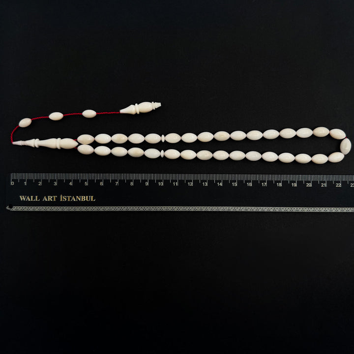 Handcrafted Narcil Wood Oval Cut Tasbeeh – WATD315