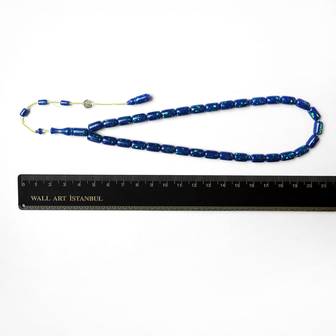 Capsule Cut Glitter Opal Tasbeeh – WATD320