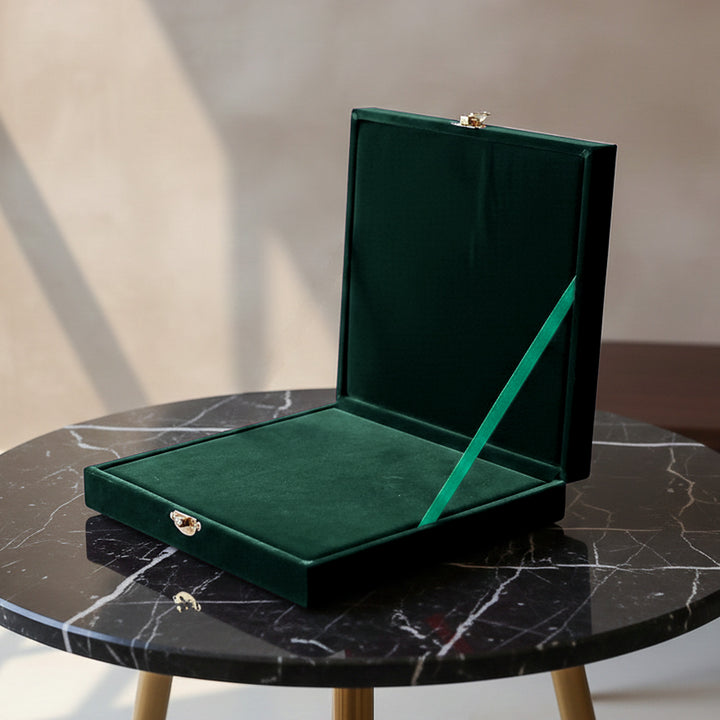 Exclusive Velvet-Covered Wooden Tasbeeh Box – WATD321