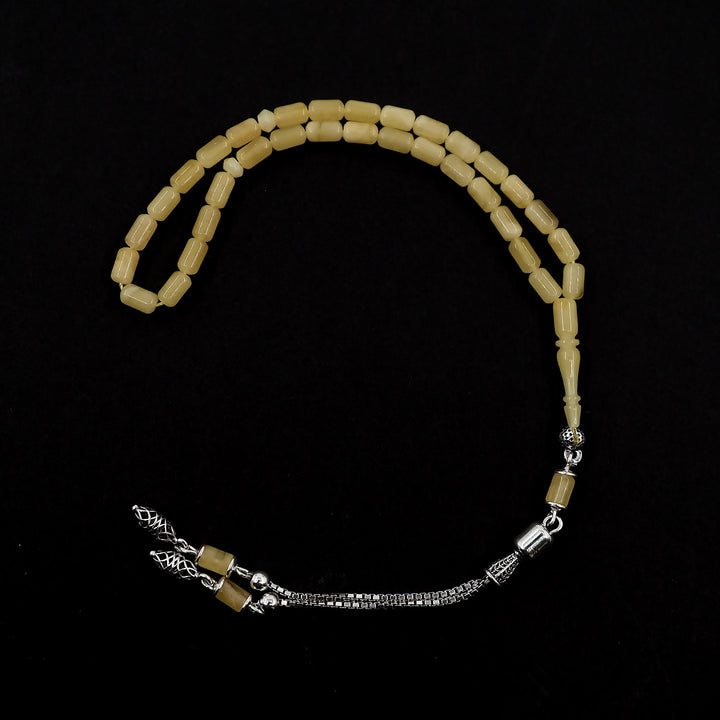 Mini Size Amber Tasbeeh with Silver Tassel – WATD324