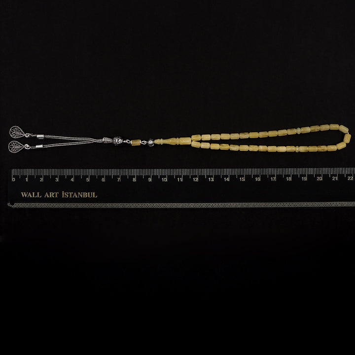 Mini Size Amber Tasbeeh with Silver Tassel – WATD325