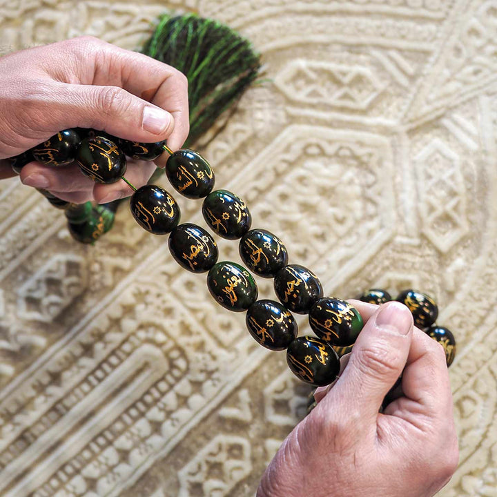 Asmaul Husna Extra Large Size Oval-Cut Catalin Tasbeeh – WATD336