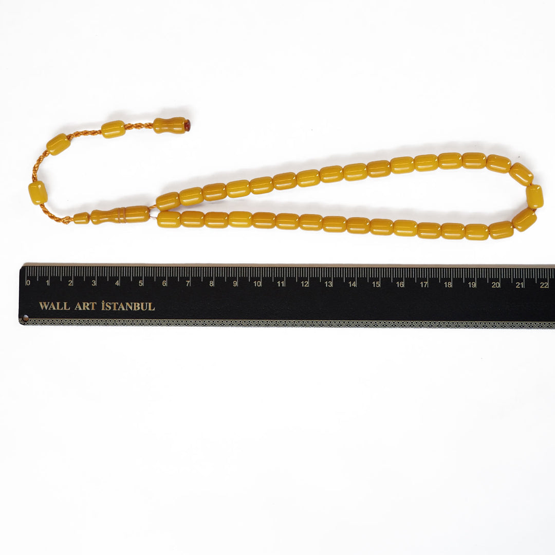 Capsule Cut Pressed Amber Tasbeeh – WATD360