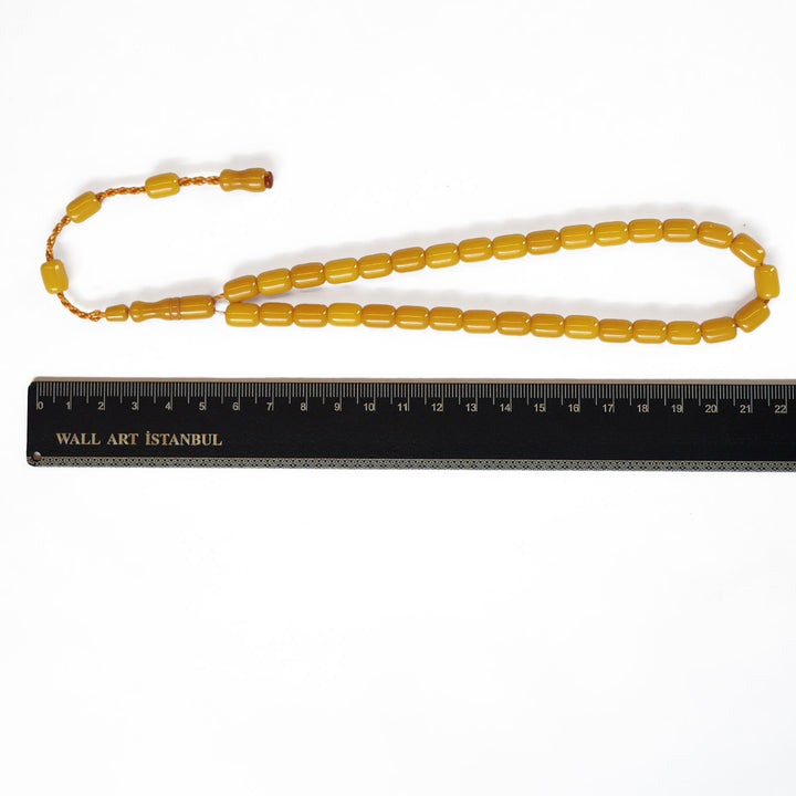 Capsule Cut Pressed Amber Tasbeeh – WATD360