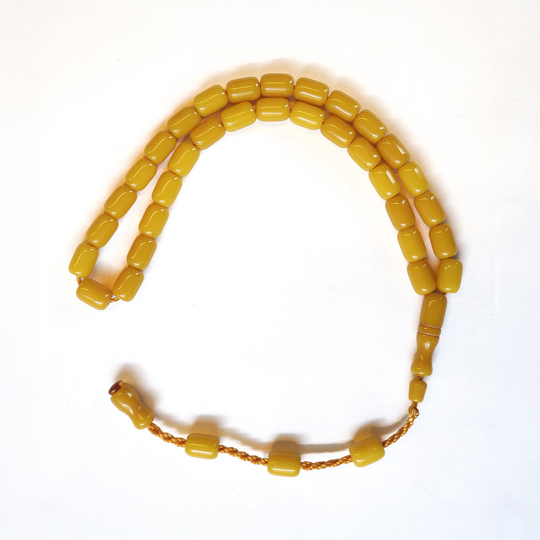 Capsule Cut Pressed Amber Tasbeeh – WATD360
