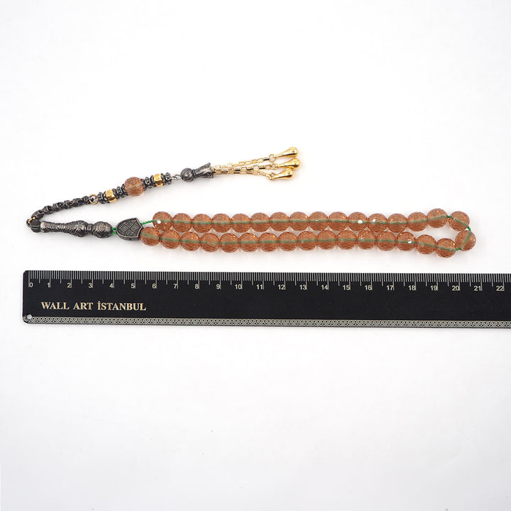Handcrafted Zultanite Stone Tasbeeh with Brass Tassel – WATD375