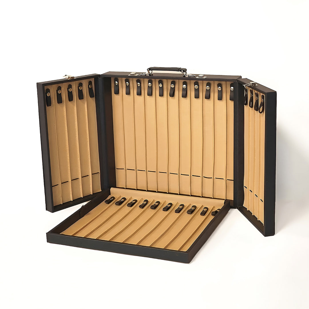 Exclusive Leather-Covered Wooden Tasbeeh Case – WATD380