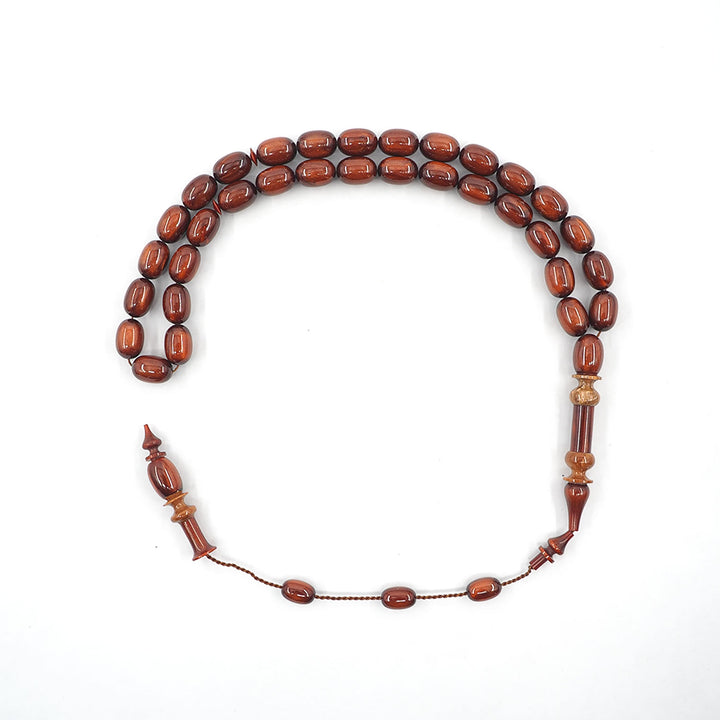 Egg Cut Catalin Tasbeeh with Kuka Wood Inlaid Imam Bead – WATD381
