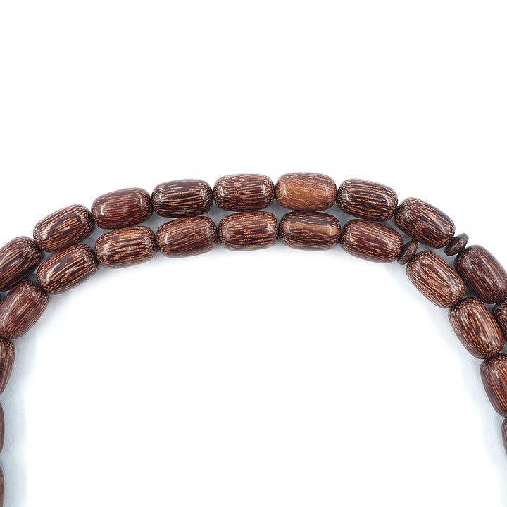 Premium Tamarind Wood Tasbeeh with Capsule Cut Beads &amp; Engraved Imam Bead – WATD397