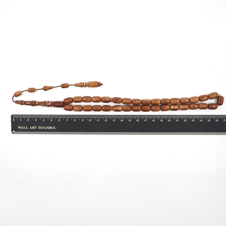Premium Kuka Wood Tasbeeh with Capsule Cut Beads &amp; Engraved Imam Bead – WATD399