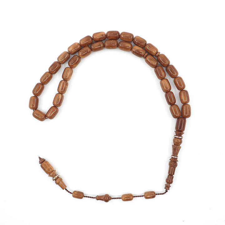 Premium Kuka Wood Tasbeeh with Capsule Cut Beads &amp; Engraved Imam Bead – WATD399