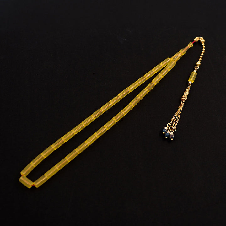 Mastercrafted Capsule Gold-Plated Cut German Bakelite Prayer Beads with Silver Tassel – WATD409