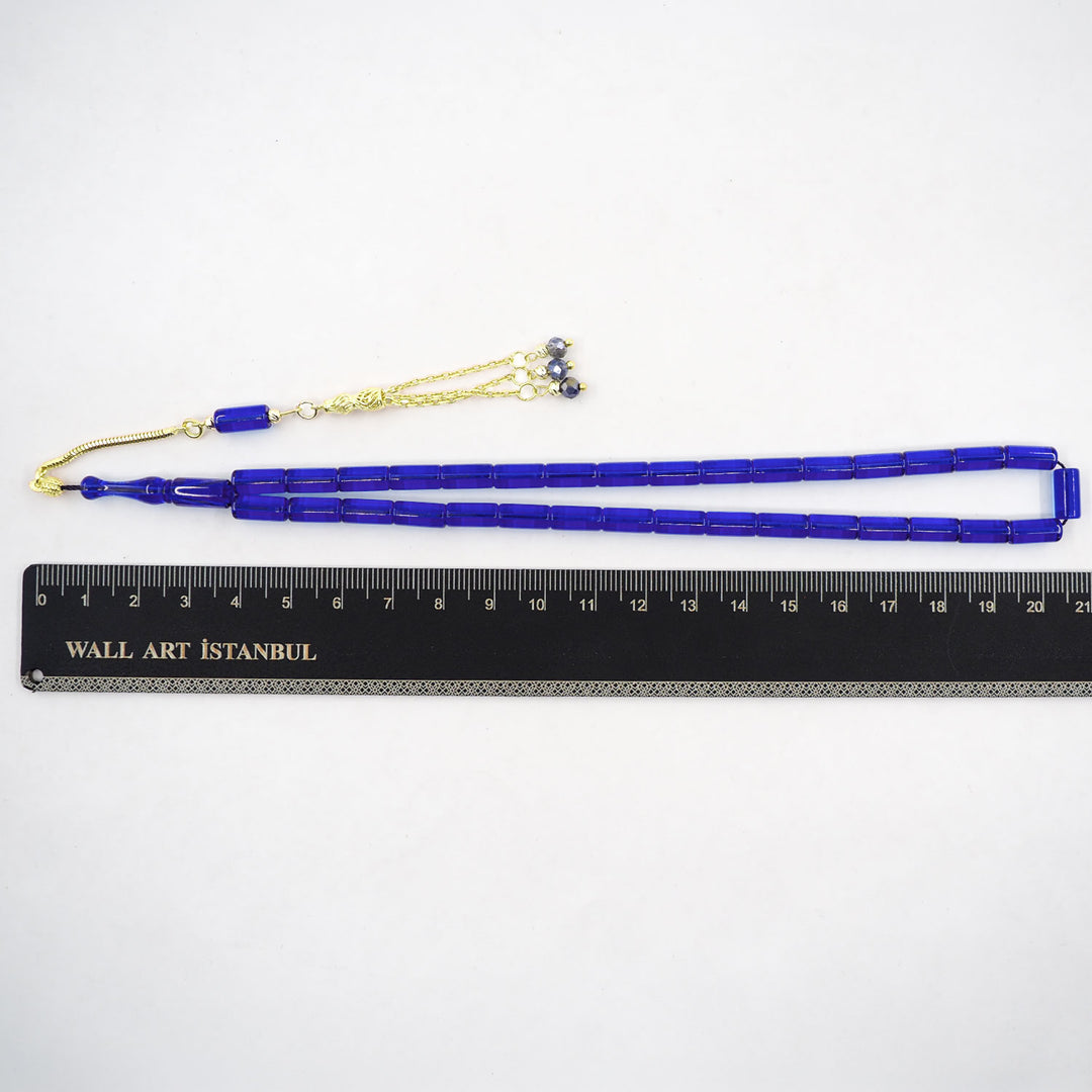 Mastercrafted Capsule Gold-Plated Cut German Bakelite Prayer Beads with Silver Tassel – WATD413
