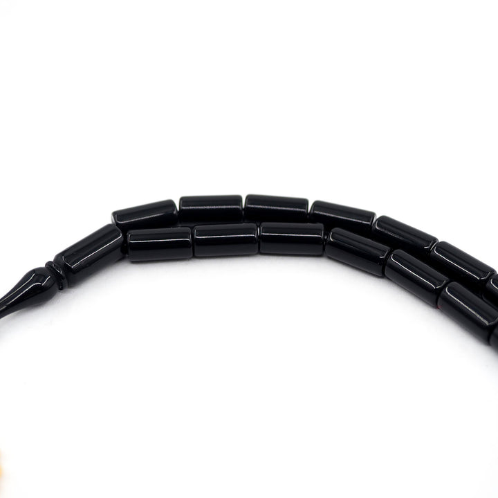 Mastercrafted Capsule Gold-Plated Cut German Bakelite Prayer Beads with Silver Tassel – WATD414